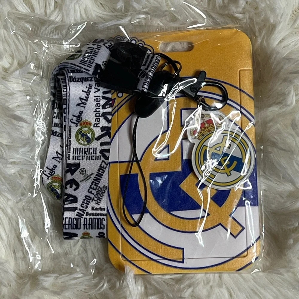 Real Madrid Lanyard with ID Badge Holder & Keychain, CAN BUNDLE ITEMS
